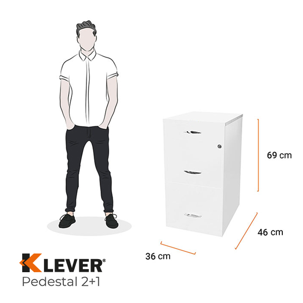 CLÁSICO 2 GAVETAS + 1 CAJÓN Casillero